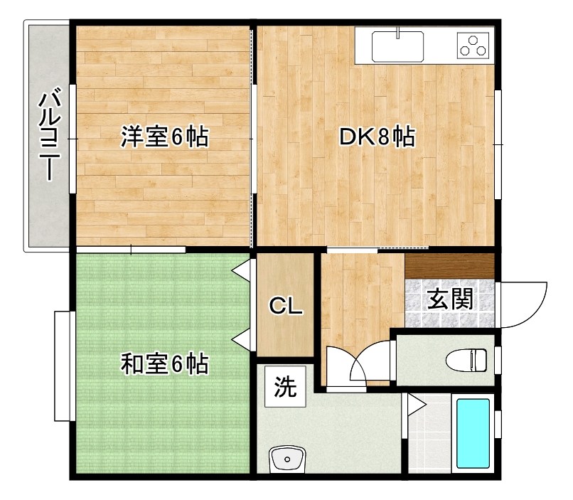 ハイツさや 202号室 間取り