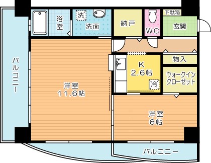 サンシャイン妙見表参道 502号室 間取り