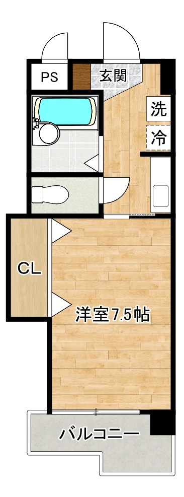 アビタシオン柳町 606号室 間取り