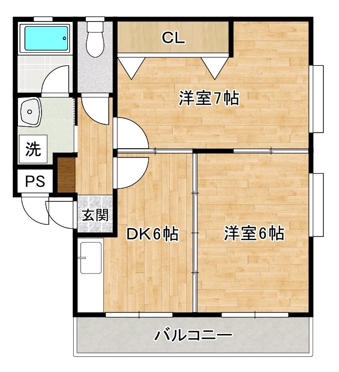 メゾン内田  202号室 間取り
