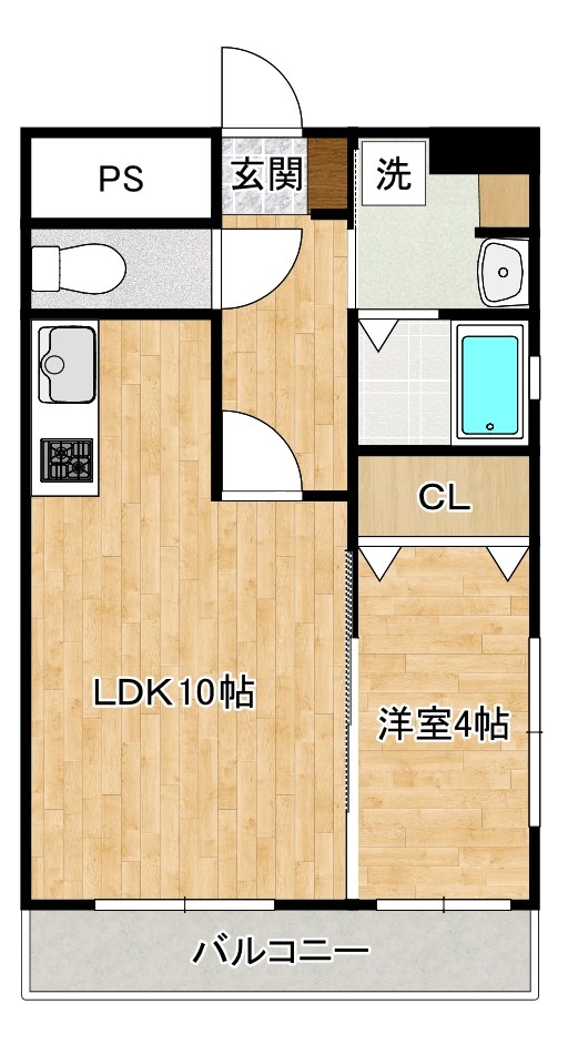 オアシス守恒 501号室 間取り