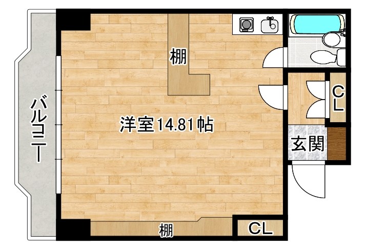 チュリス小倉 207号室 間取り
