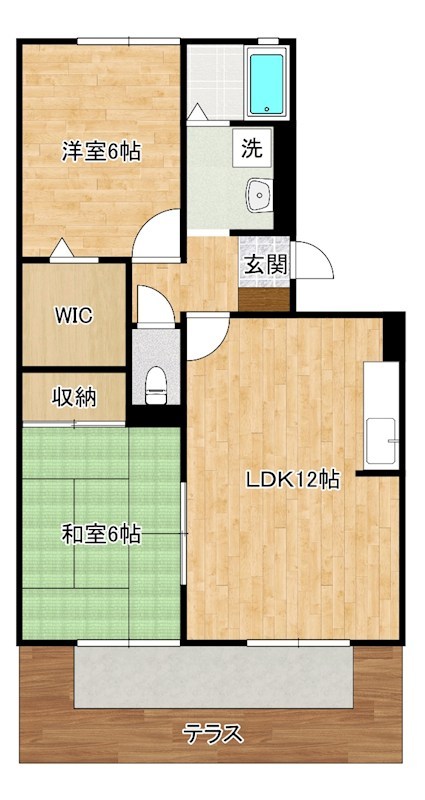 ルミエール赤坂 102号室 間取り
