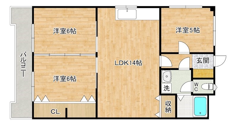 第１０岡部ビル 305号室 間取り