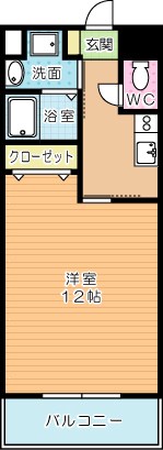 デスパシオ熊本 203号室 間取り