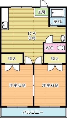 アムール 302号室 間取り