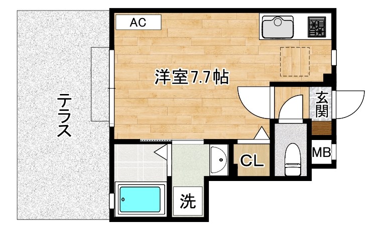 サムゴールド  101号室 間取り