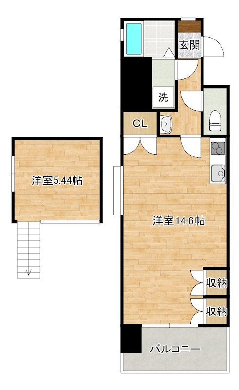 オリエンタル三萩野公園 804号室 間取り