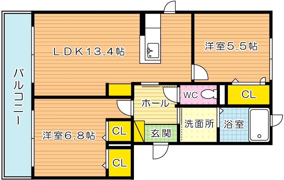 ラウンドシティ泉台  302号室 間取り