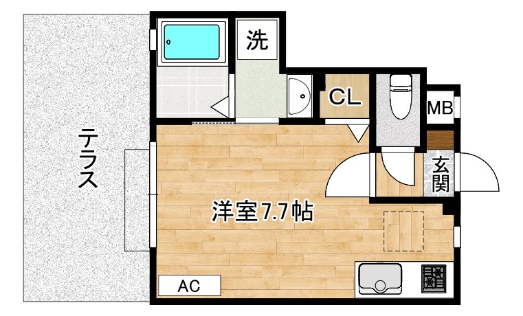 サムゴールド  104号室 間取り