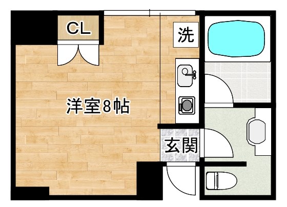 ベルガ片野  204号室 間取り