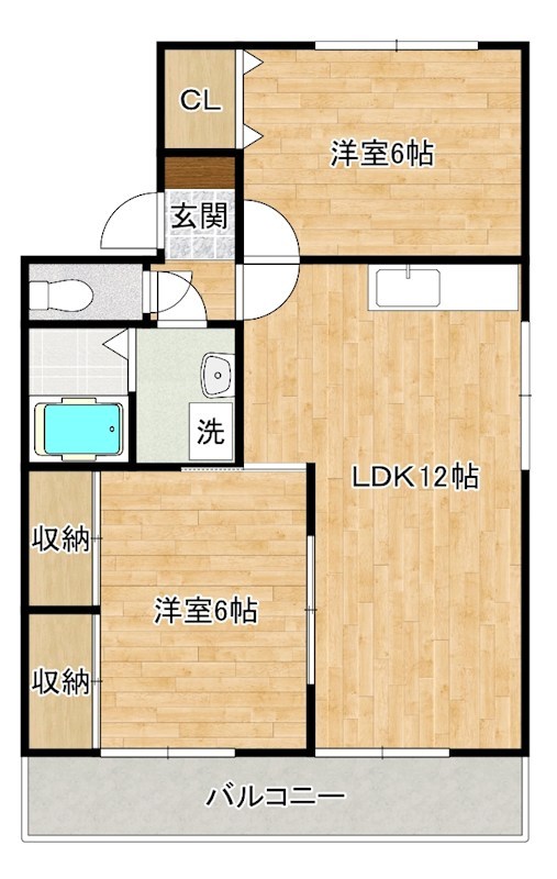 セジュールタカミ　A棟 201号室 間取り