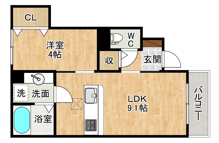 ラヴィベール 102号室 間取り