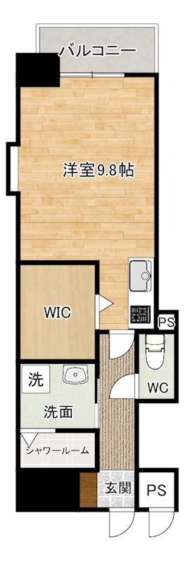 Brelia MIHAGINO (ブレリア三萩野) 301号室 間取り