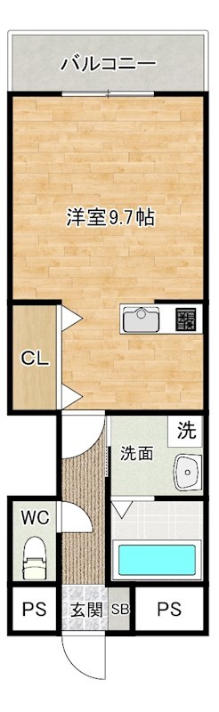 Brelia MIHAGINO (ブレリア三萩野)  702号室 間取り