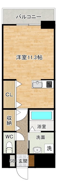 Brelia MIHAGINO (ブレリア三萩野) 403号室 間取り