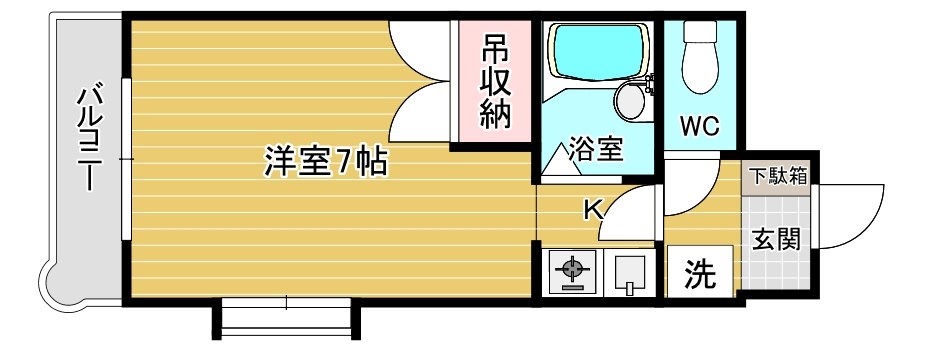 オリエンタル東新町 504号室 間取り