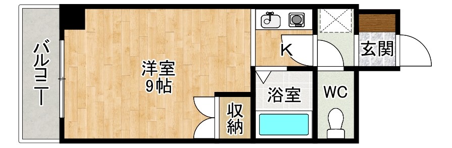 オリエンタル東新町 603号室 間取り