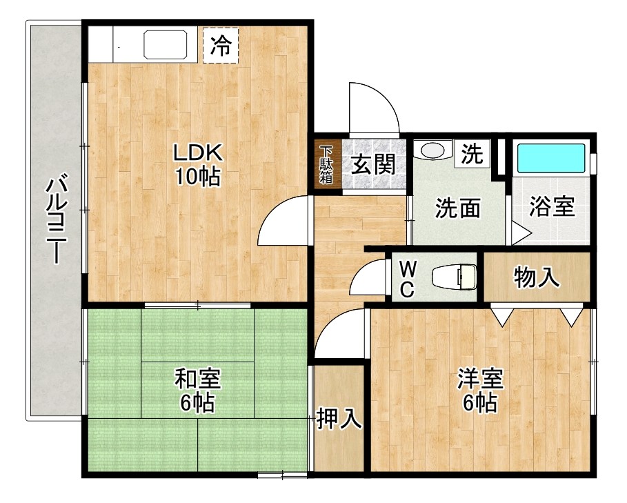 Ｍグリーンズ 201号室 間取り