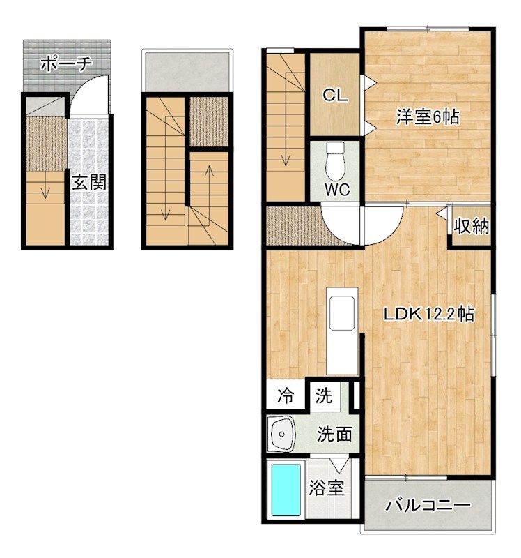 ポルタコスタⅡ A棟 301号室 間取り