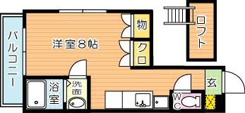 カリタスプラザ  401号室 間取り