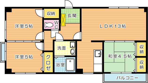 リリーフ浅川Ⅱ 405号室 間取り