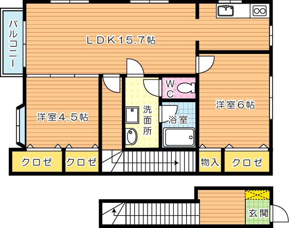 BLACKCOMB（ブラッコム） A2号室 間取り