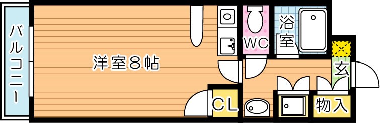 ジュネス陣原 107号室 間取り
