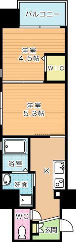 La Feliz下到津(ラ・フェリス下到津) 1101号室 間取り