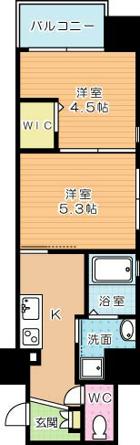 La Feliz下到津(ラ・フェリス下到津) 1006号室 間取り