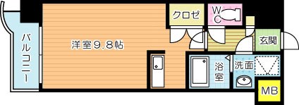 アピアランス到津 802号室 間取り