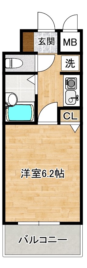 ライオンズマンション三萩野駅前   804号室 間取り