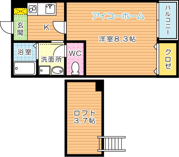 リュミエール 203号室 間取り
