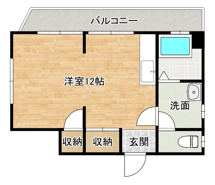 マキシム中津口 402号室 間取り