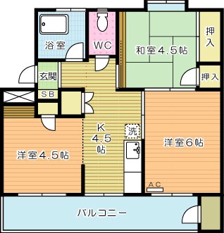 ＣＯＢＯＬ　Ｋｕｚｕｈａｒａ（コボルクズハラ） 101号室 間取り