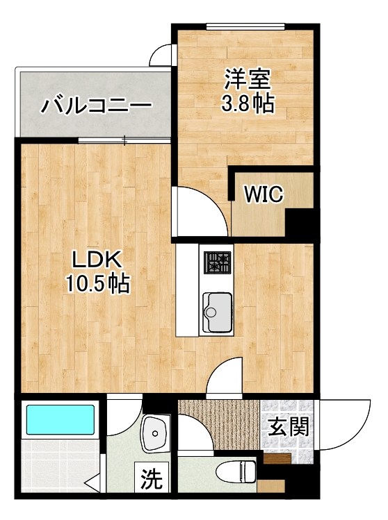 Crecia片野Ⅱ（クレシア片野Ⅱ） 305号室 間取り