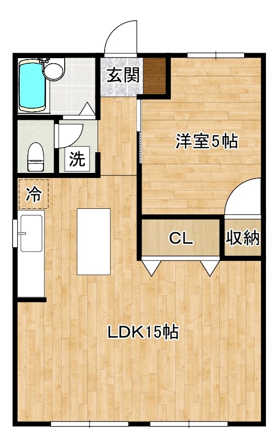 プレジールイトー 102号室 間取り