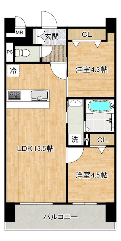フローリィ279 1003号室 間取り