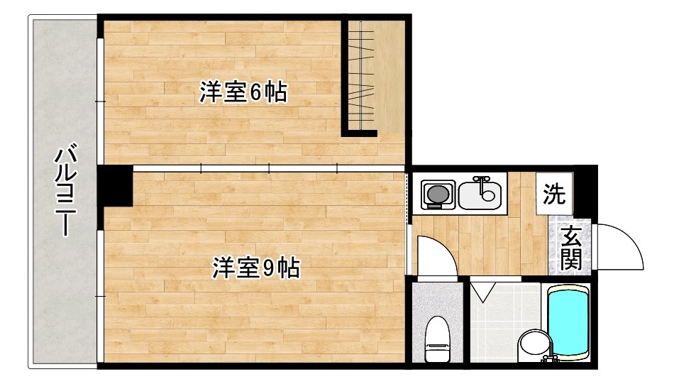 第４エルザビル 1004号室 間取り