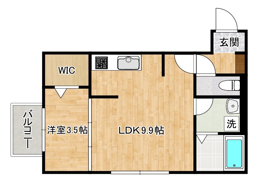Dーroom熊本 203号室 間取り