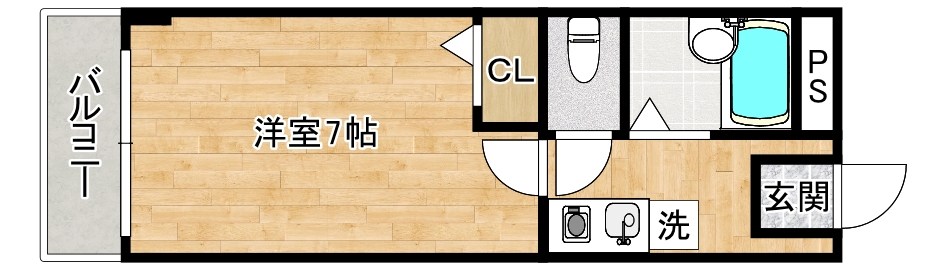 アレックスワン熊本 303号室 間取り