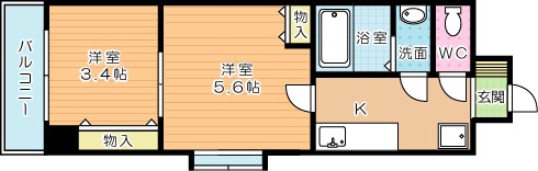 デザイナープリンセス７７  306号室 間取り