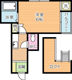 レタスクラブ皿山 205号室 間取り