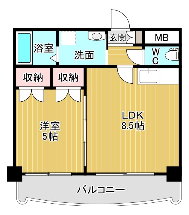 ロイヤルセンターＢＬＤ 1104号室 間取り