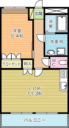 ボンヌール植田 303号室 間取り