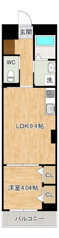 サンフローラ三郎丸  103号室 間取り