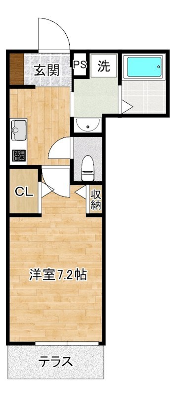 CARO（カロ) 101号室 間取り