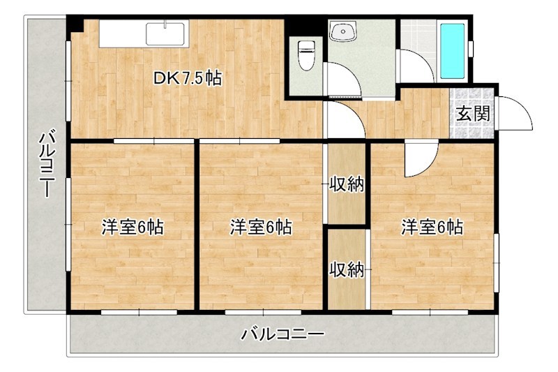 高峰グリーンマンション 401号室 間取り