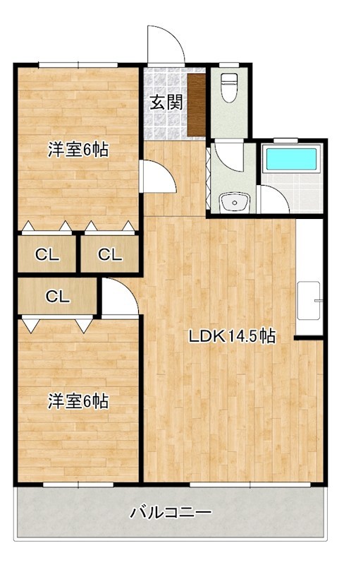 リバーサイドプリンセス篠崎  403号室 間取り