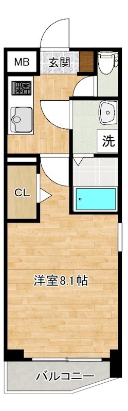 MDIプロスジョイア北九州市立大学前  601号室 間取り